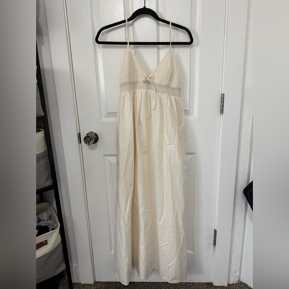 Zara Cream Lace Maxi Dress